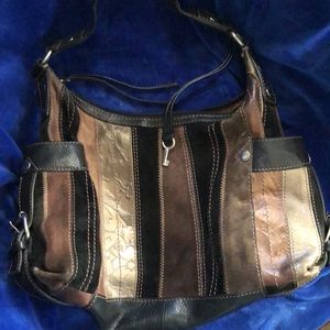 Fossil Larhe leather hobo hand bag